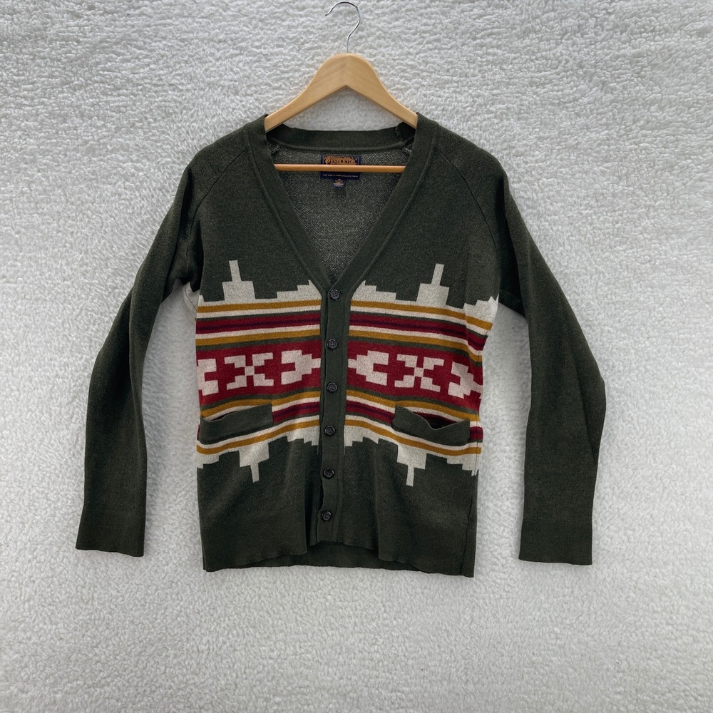 Pendleton Cardigan Mens S Slim Portland Collection Merino Wool Aztec Tribal